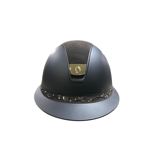 Samshield Miss Shield Shadowmatt Alcantara top en flower swarovski front band Bruin