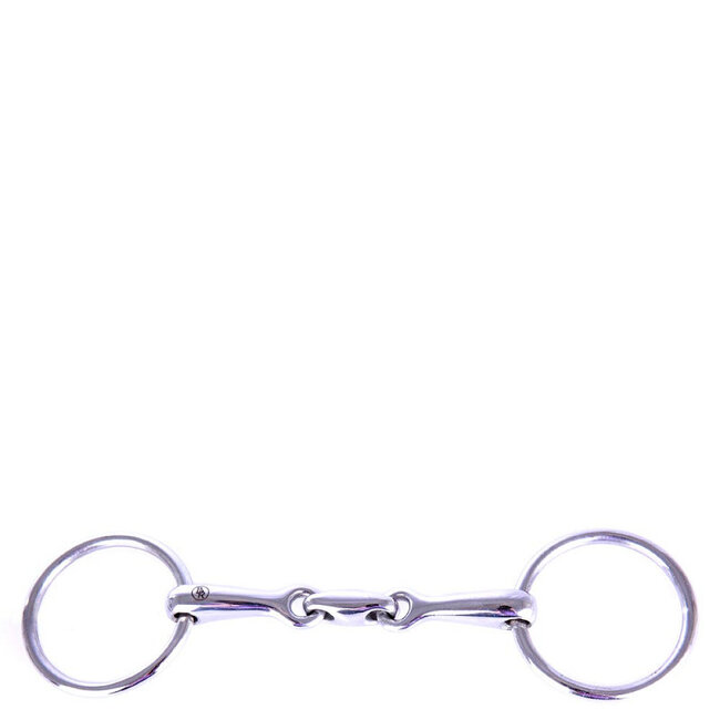 BR Watertrens pony massief rvs 14mm dubbel gebroken