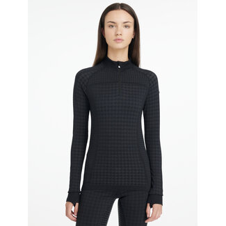 LeMieux Shirt aspen houndstooth Quarter zip