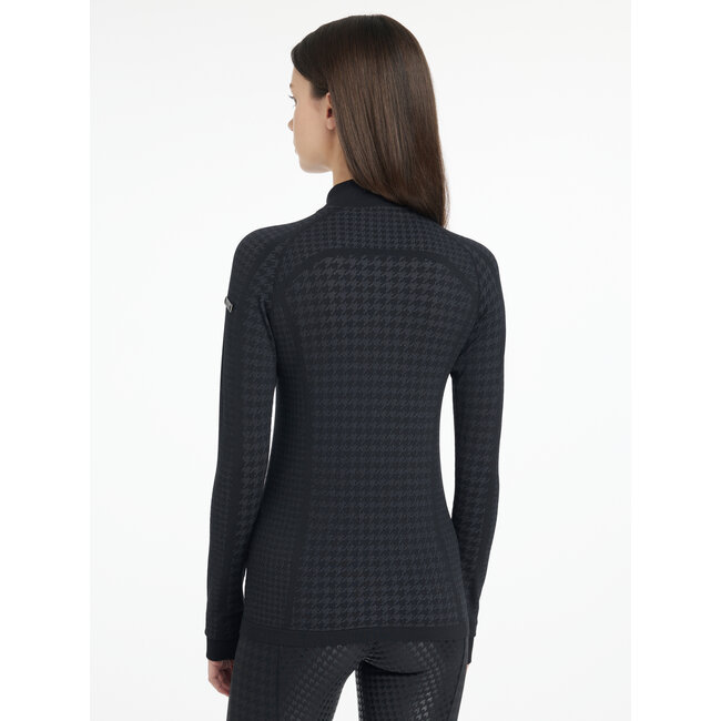 LeMieux Shirt aspen houndstooth Quarter zip