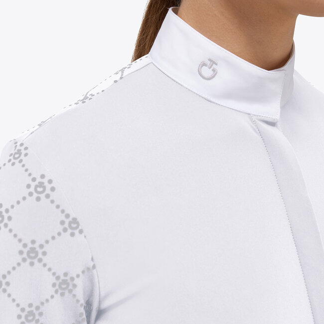 Cavalleria Toscana Wedstrijdshirt mini orbit flock l/s