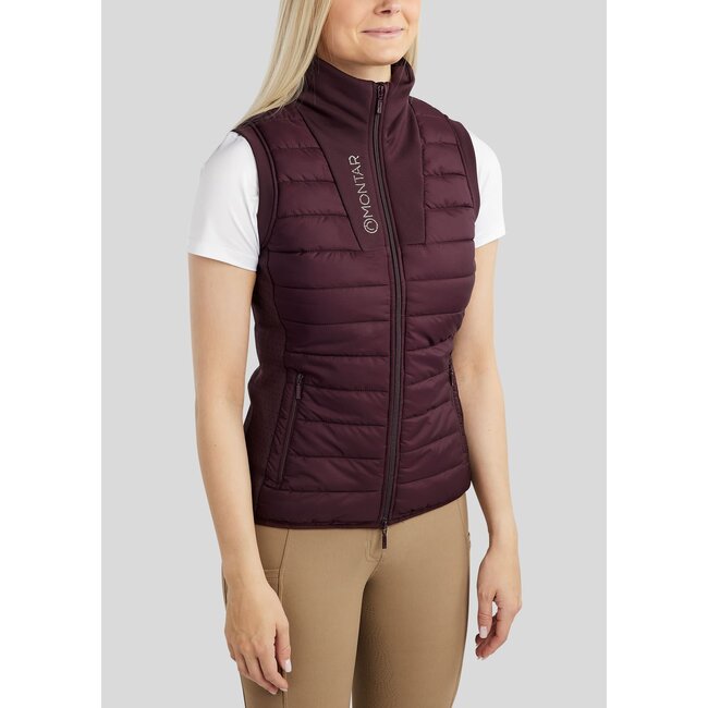 Montar Bodywarmer Caroline Hybrid w. Lasercut and Champagne Crystals