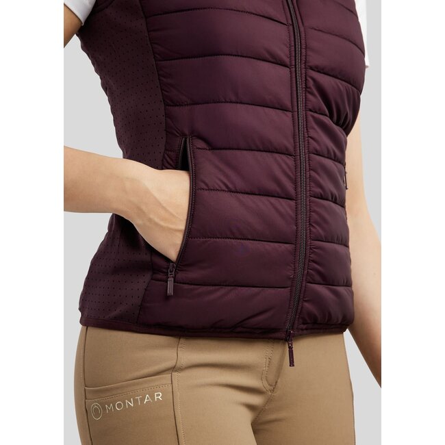 Montar Bodywarmer Caroline Hybrid w. Lasercut and Champagne Crystals