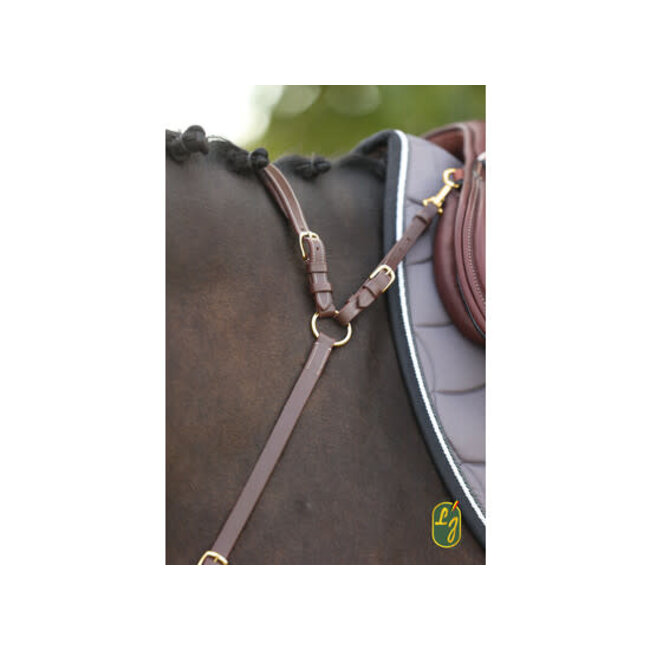 LJ  Leathers Jachtmartingaal New Pro   messing gespen