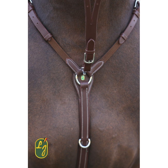 LJ  Leathers Jachtmartingaal New Pro   RVS gespen