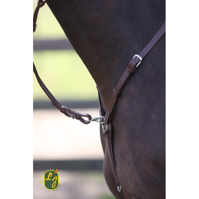 LJ  Leathers Jachtmartingaal New Pro   RVS gespen