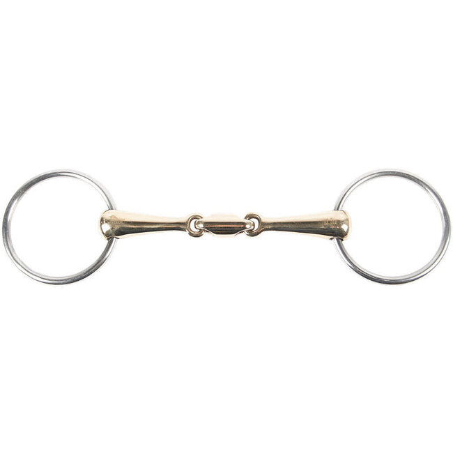 Harry's Horse Watertrens Dubbelgebroken Gold Brass 20mm