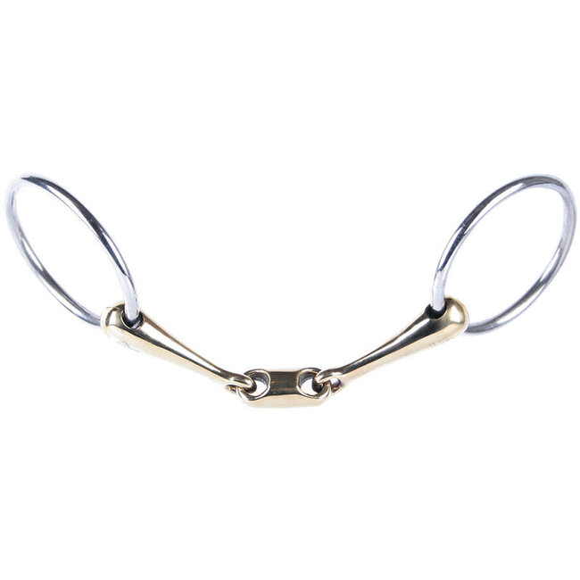Harry's Horse Watertrens Dubbelgebroken Gold Brass 20mm
