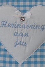 Herinneringsboek blauw ruit