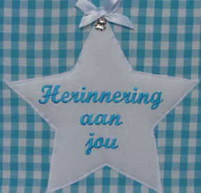 Herinneringsboek turquoise ruit