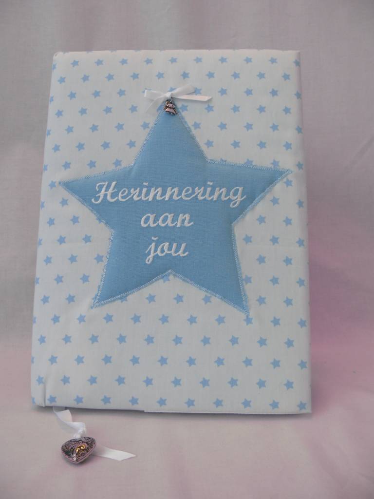 Herinneringsboek ster blauw