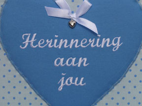 Herinneringsboek stip blauw