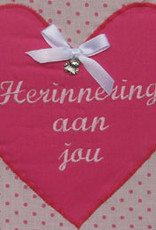 Herinneringsboek stip roze