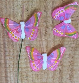 Vlindertje Roze 4,5 cm