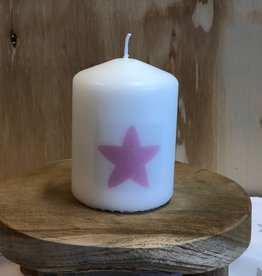 Kaarsje Ster Roze