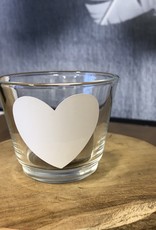 Waxinelichthouder - Hart - Wit