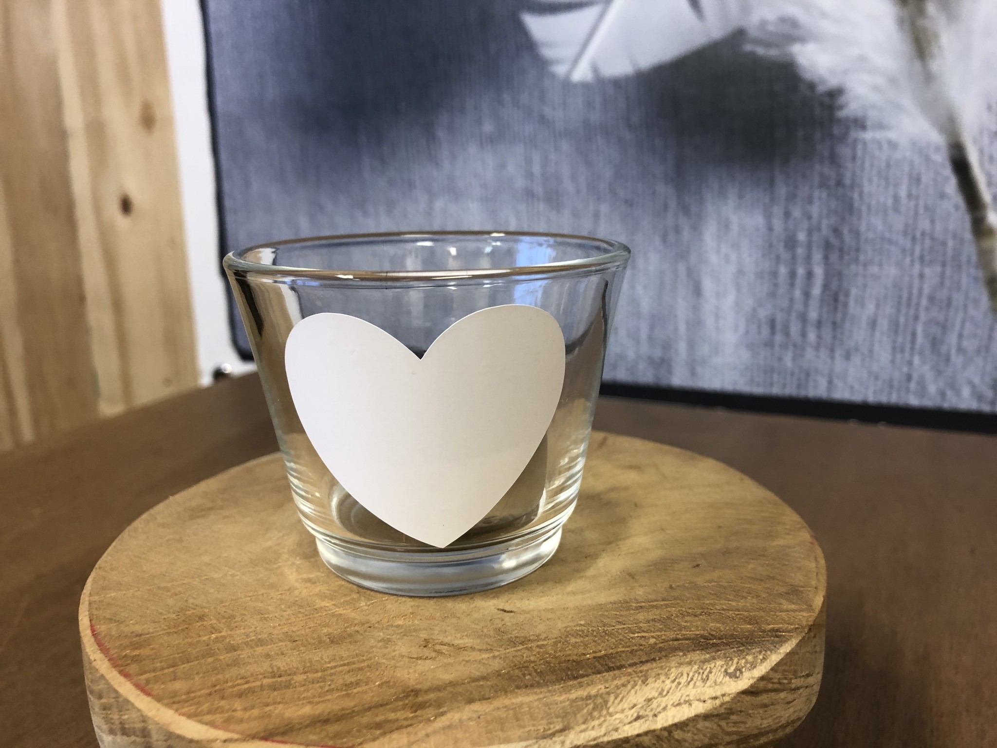 Waxinelichthouder - Hart - Wit