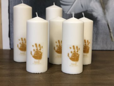 Kaars met eigen tekst