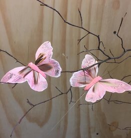 Vlindertjes Roze 13  cm