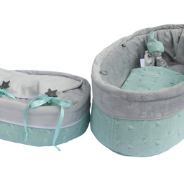 Gebreid Cable  Mint -25 cm