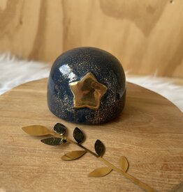 Urn blauw met gouden ster