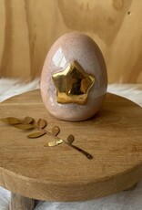 Urn roze met gouden ster