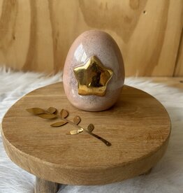 Urn roze met gouden ster