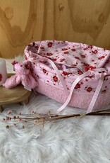 Badstof mandje Roos 25 cm