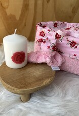 Badstof mandje Roos 25 cm