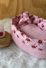 Badstof mandje Roos 25 cm
