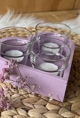 Waxinelichthouder -  Hout Hart