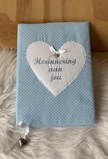 Herinneringsboek blauw stip