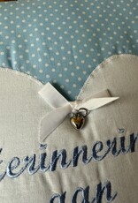 Herinneringsboek blauw stip