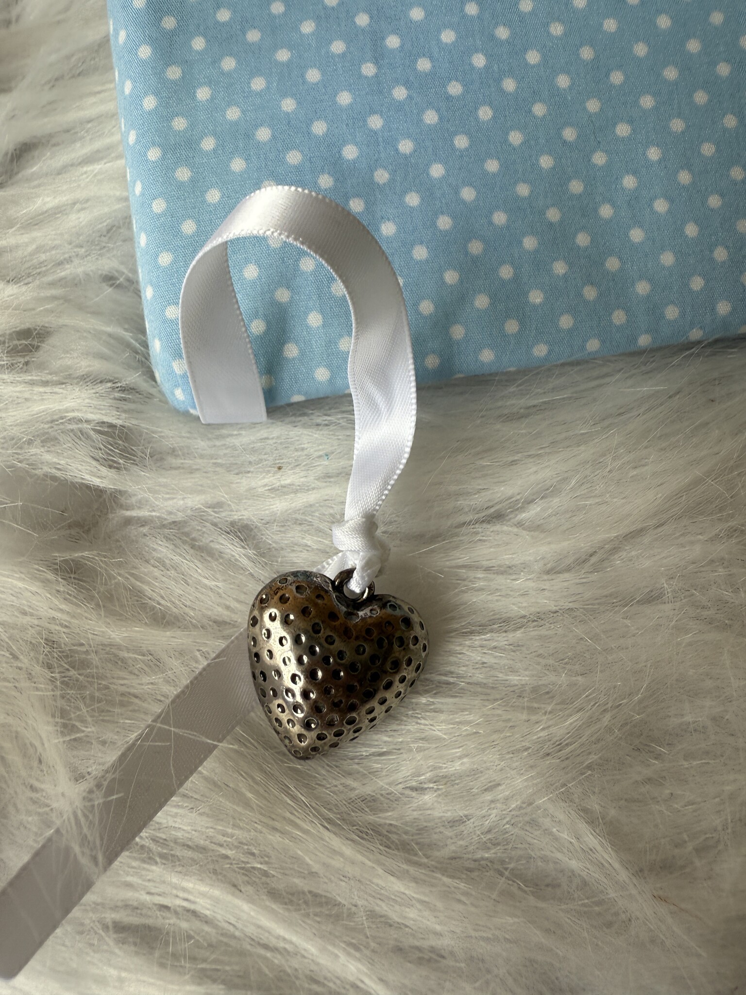 Herinneringsboek blauw stip