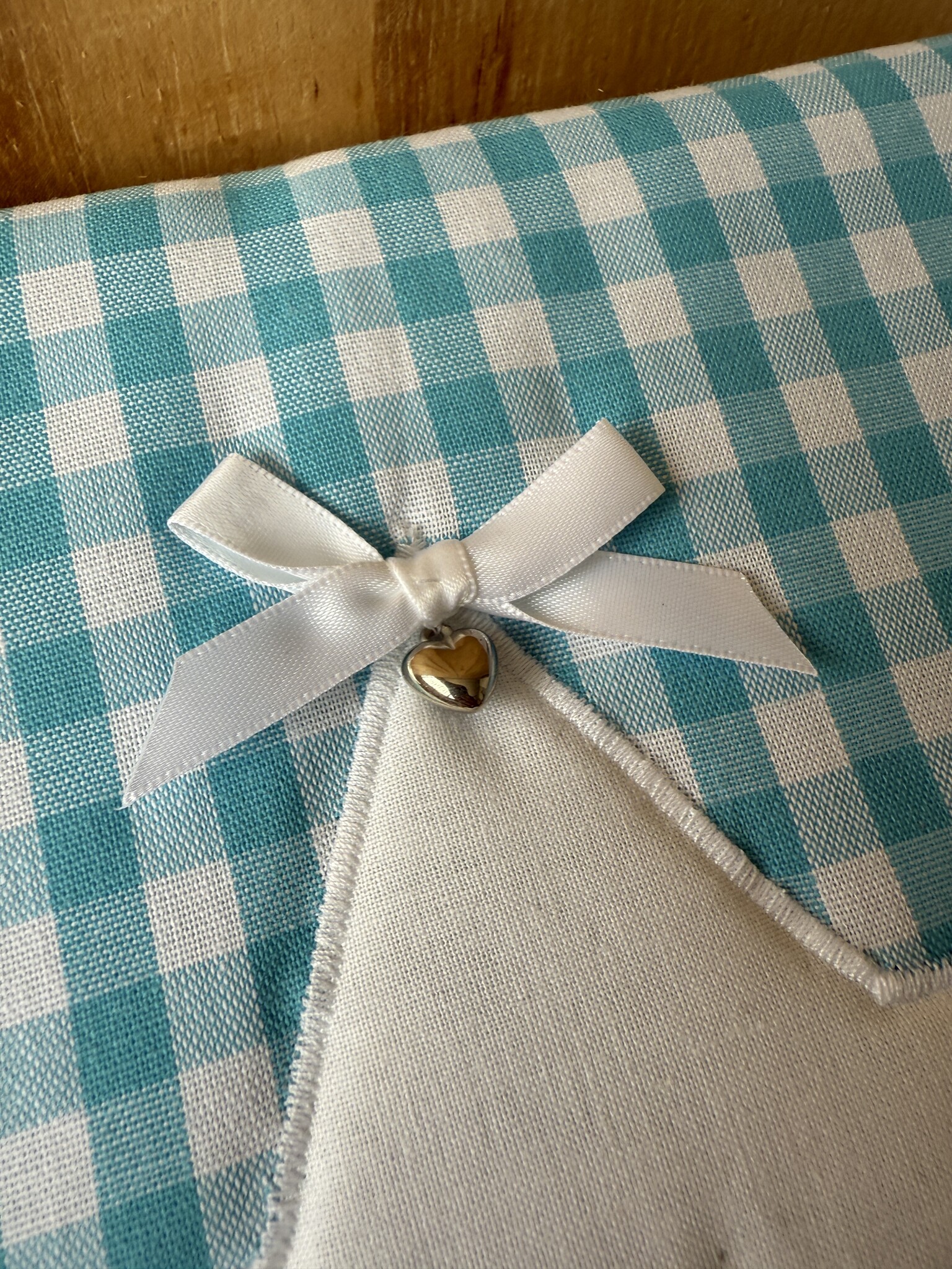 Herinneringsboek turquoise ruit