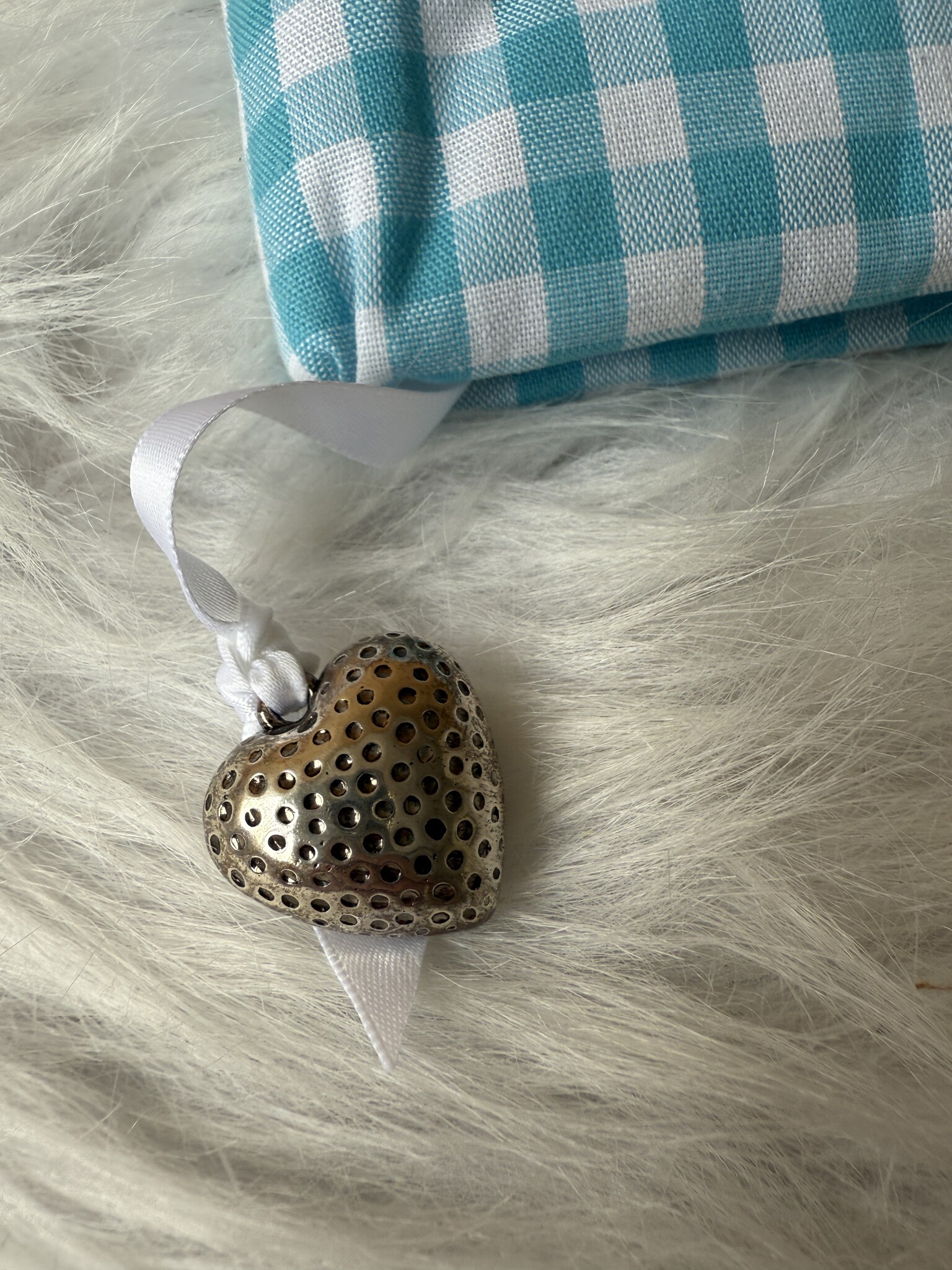 Herinneringsboek turquoise ruit