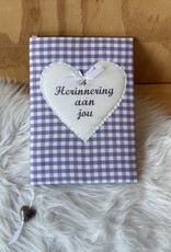 Herinneringsboek paarse ruit