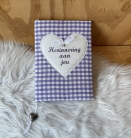 Herinneringsboek paarse ruit