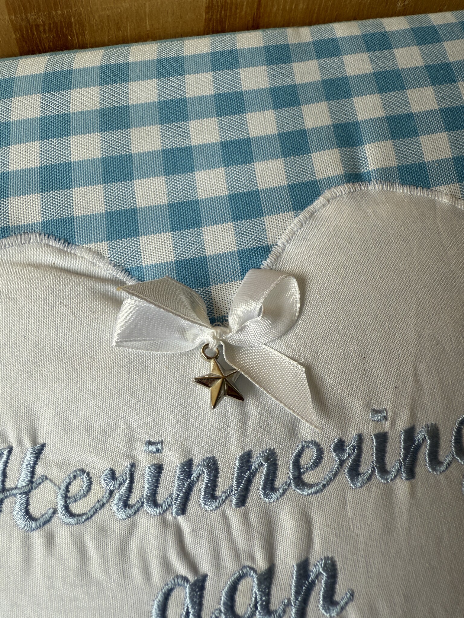 Herinneringsboek blauw ruit