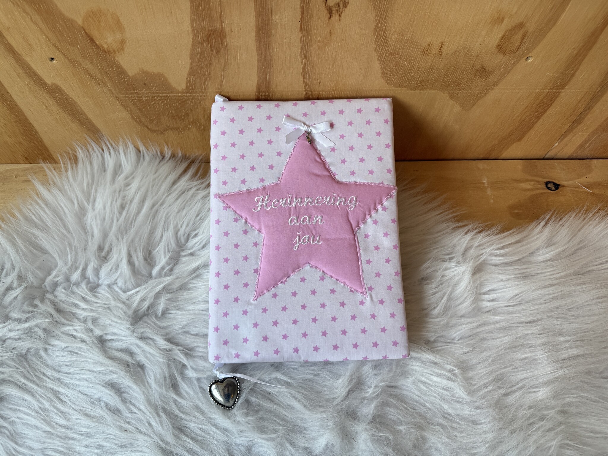 Herinneringsboek roze ster
