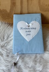 Herinneringsboek blauw stip