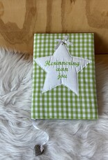 Herinneringsboek groen ruit