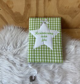 Herinneringsboek groen ruit