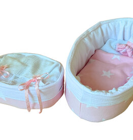 Gebreid - Star Roze Wit