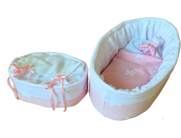 Gebreid - Star Roze Wit