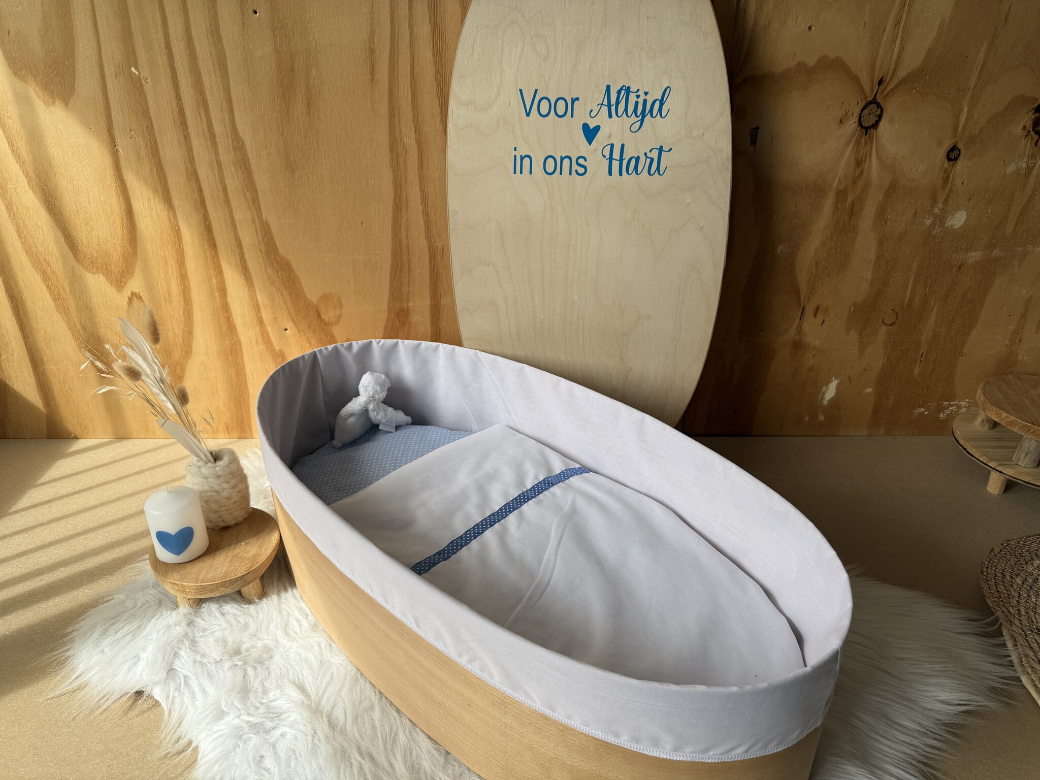 Houten kistje Cistella Blauw