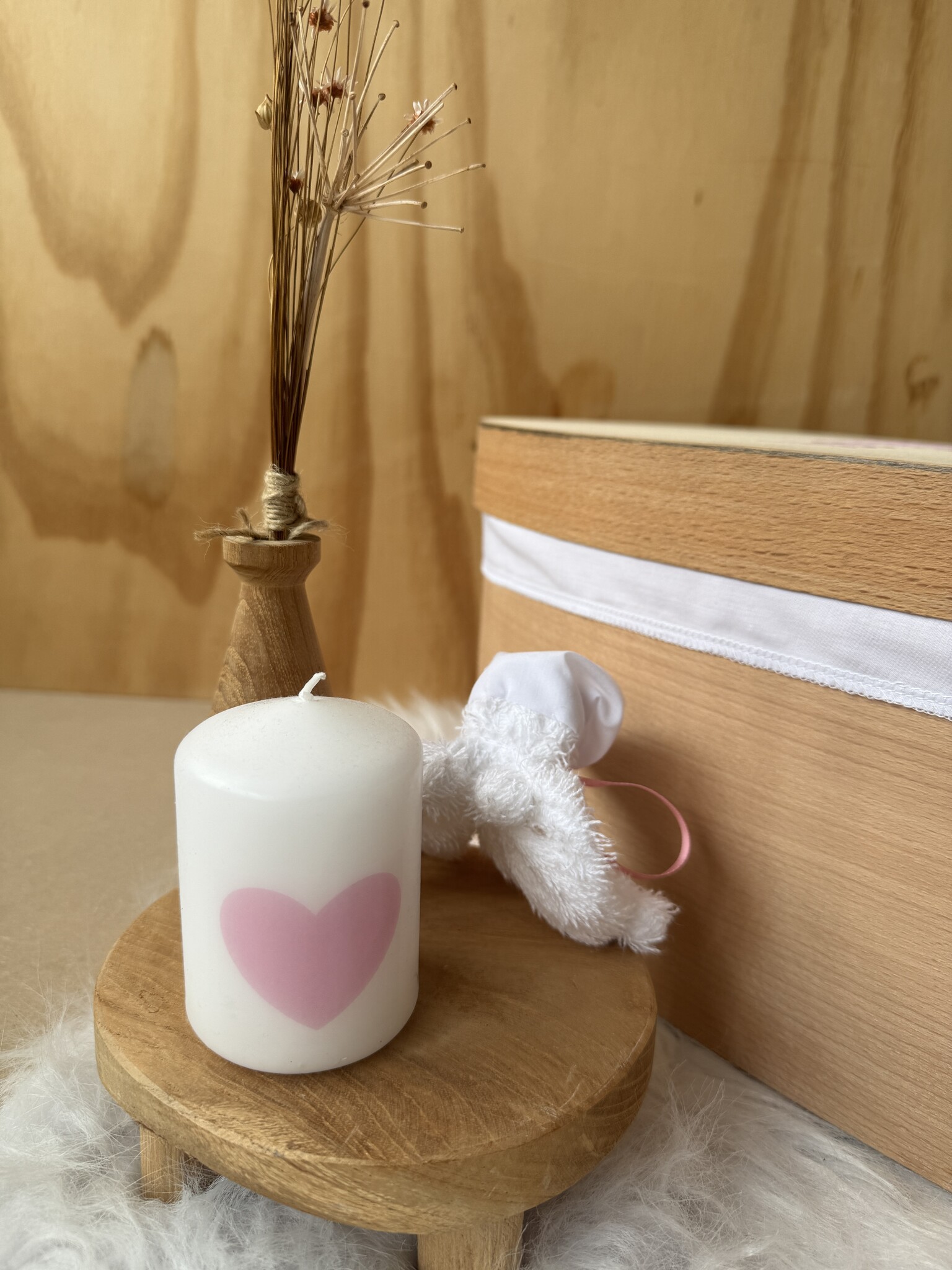 Houten kistje Cistella Roze