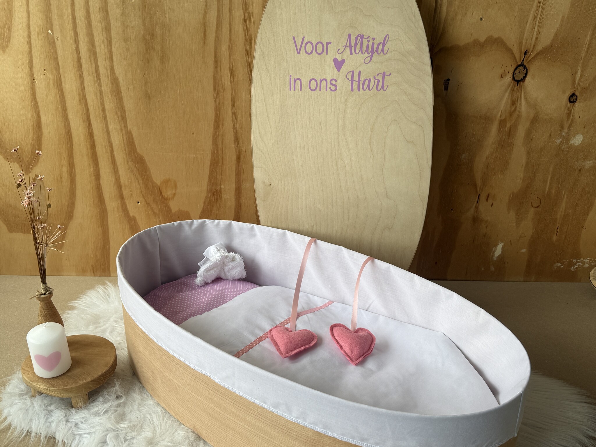 Houten kistje Cistella Roze