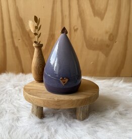 Urn Druppel paars met koper hart