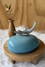 Urn Blauw met dolfijn